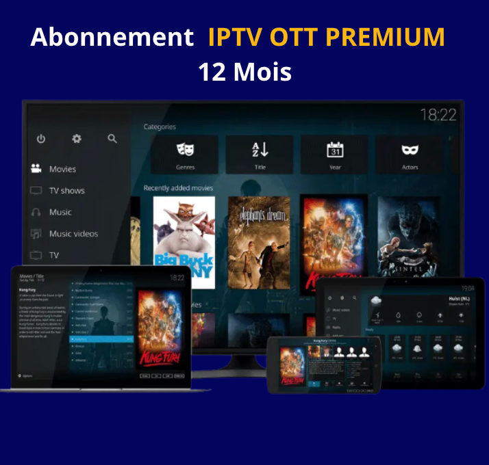 Abonnement iptv 4k IPTV OTT PREMIUM 12 MOIS fiche