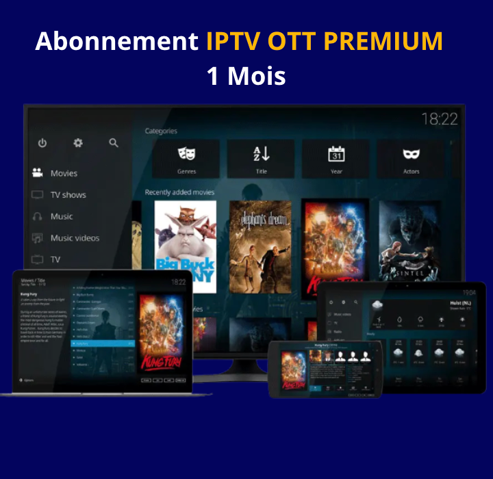 Abonnement iptv ott premium 1 mois fiche