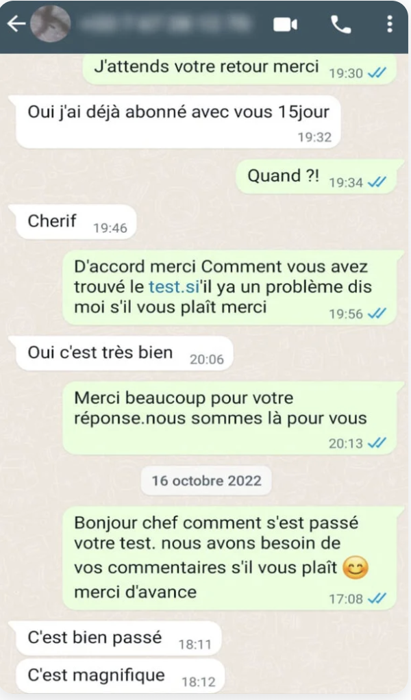 Avis d'un client sur la qualité du service IPTV OTT Premium