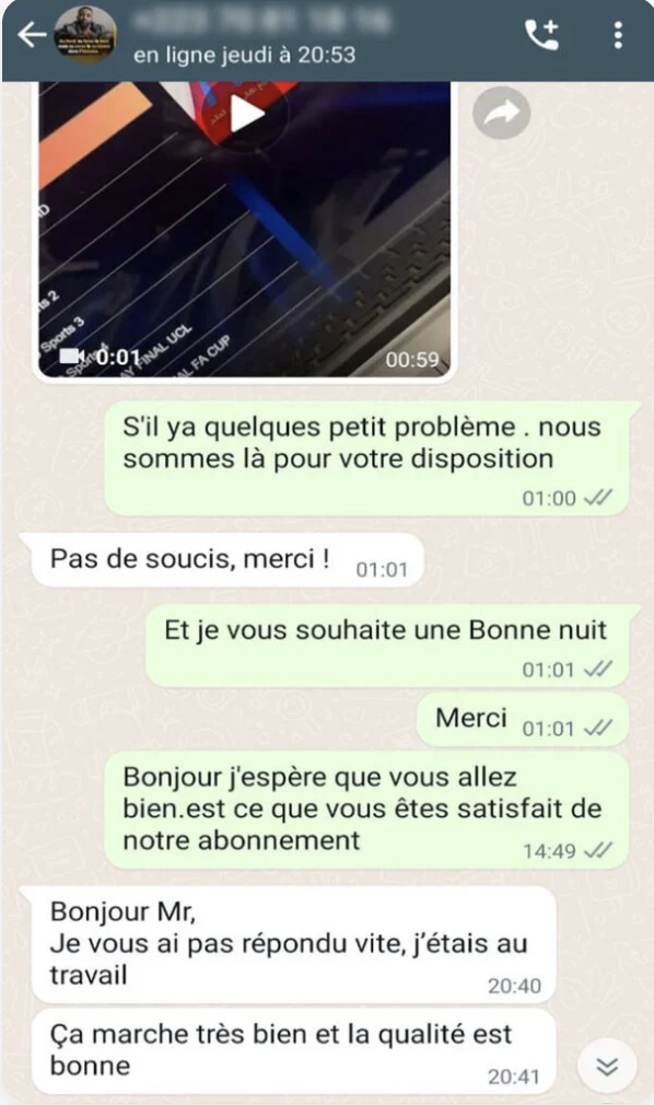 Avis client sur le service IPTV OTT Premium